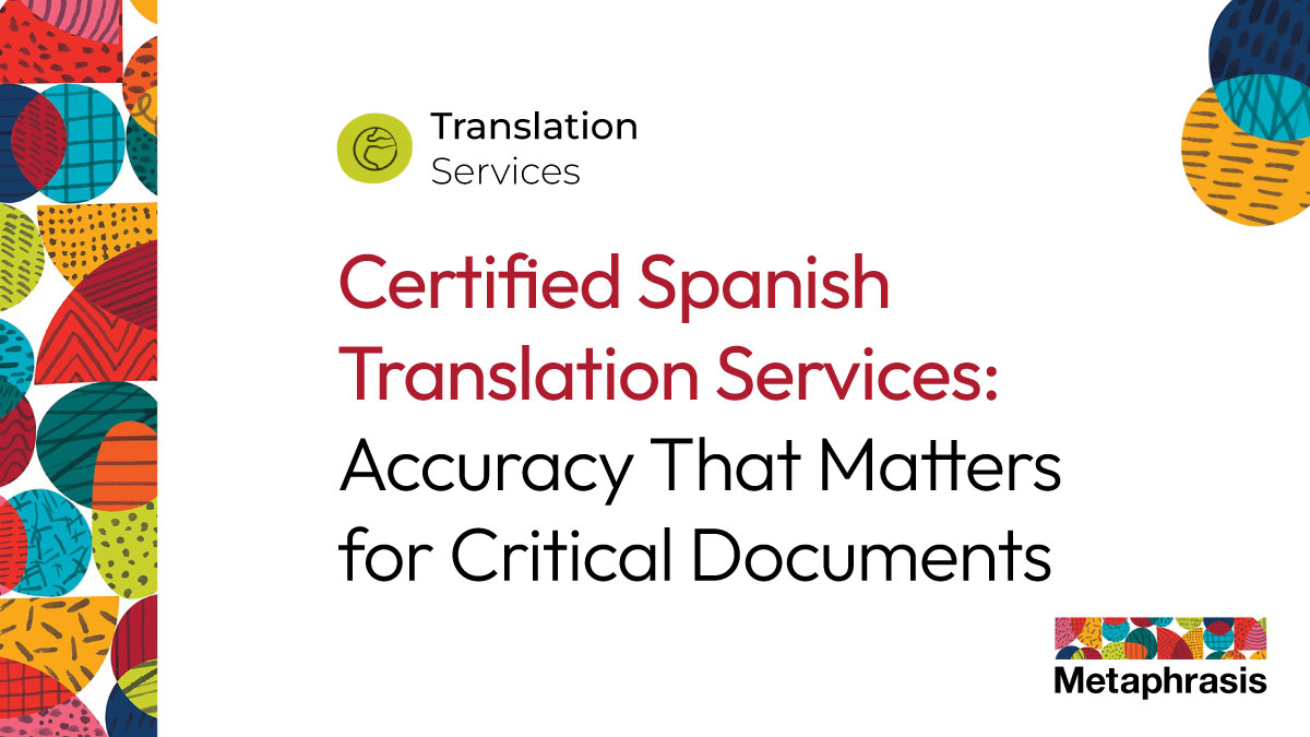 Certified Spanish Translation Services