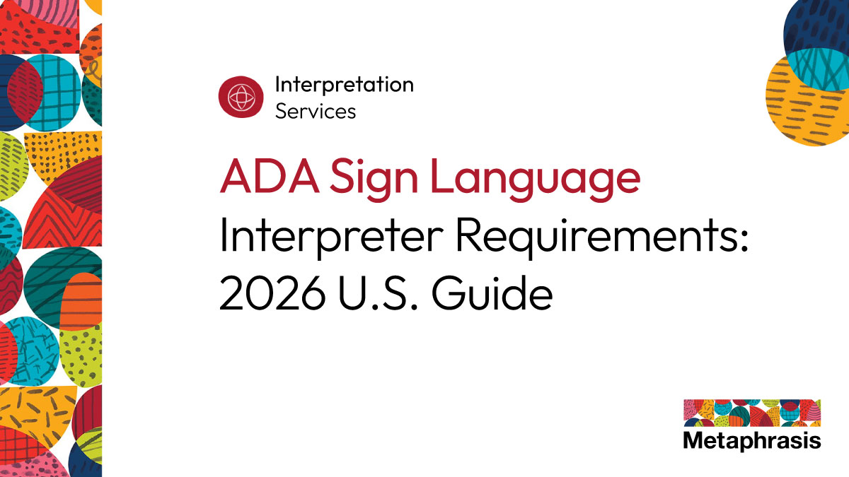 ADA sign language interpreter requirements